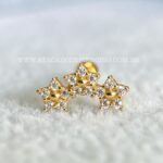 Minibarbell Prata 925 Trio de Flores Zircônias - Imagem 3