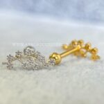 Minibarbell Prata 925 Ramo Zircônias - Imagem 2