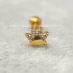 Minibarbell Prata 925 Patinha Zircônias - Imagem 3