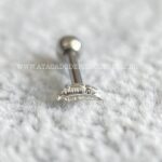Minibarbell Prata 925 Pena - Imagem 5