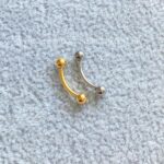 Minibarbell Curvo Titânio Rosca Interna