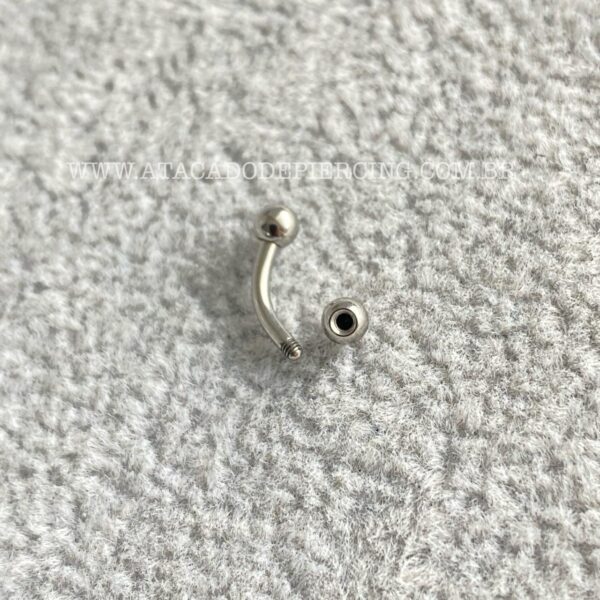 Minibarbell Curvo Aço 316L - Imagem 5