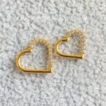 Argola Coração Aço Zircônias - Imagem 7