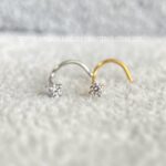 Nostril Aço Zircônia Branca