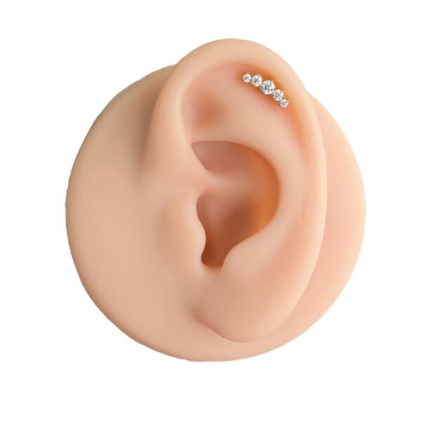 Labret Rosca Interna Titânio Cluster Zircônias - Imagem 7