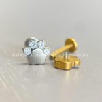 Labret Rosca Interna Titânio Pata Zircônias - Imagem 2