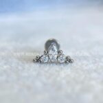 Labret Rosca Interna Titânio Indiano Zircônias