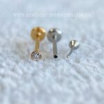Labret Titânio Push Pin Zircônia - Imagem 3