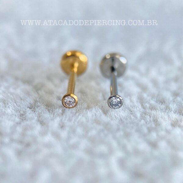 Labret Titânio Push Pin Zircônia - Imagem 5