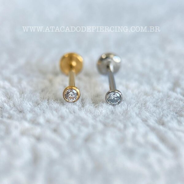 Labret Titânio Push Pin Zircônia - Imagem 4