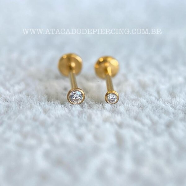 Labret Titânio Push Pin Zircônia - Imagem 2