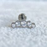 Labret Rosca Interna Titânio Cluster Zircônias - Imagem 3