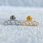 Labret Rosca Interna Titânio Cluster Zircônias