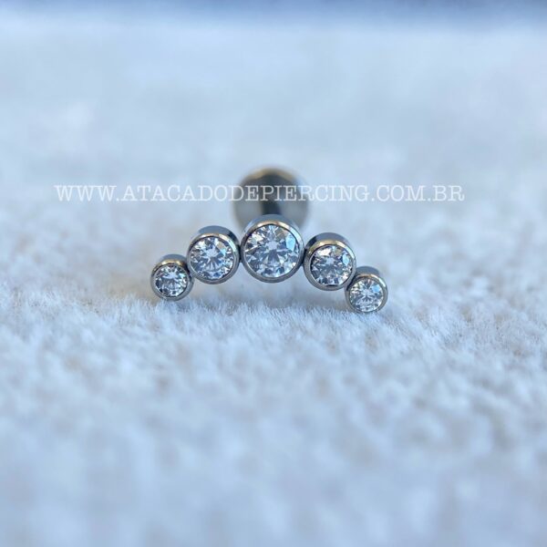 Labret Rosca Interna Titânio Cluster Zircônias - Imagem 5