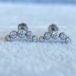 Labret Rosca Interna Titânio Cluster Zircônias