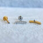 Labret Rosca Interna Titânio Cluster Zircônias - Imagem 2