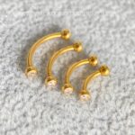 Minibarbell Curvo Aço 316L Rosca Interna Zircônia - Imagem 6