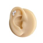 Labret Rosca Interna Titânio Trio de Flores Zircônias - Imagem 5
