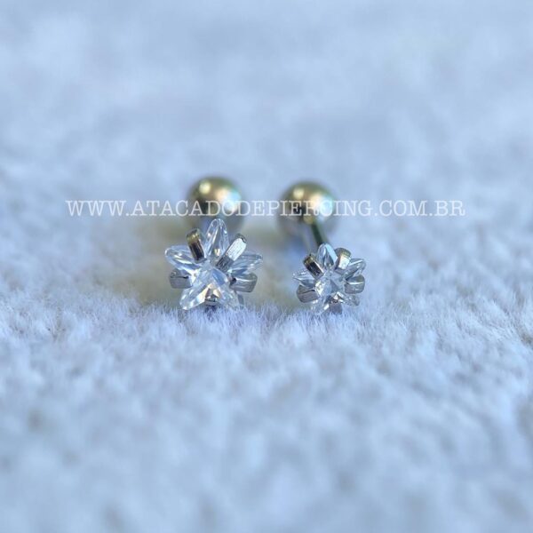 Minibarbell Aço Zircônia Estrela - Imagem 6