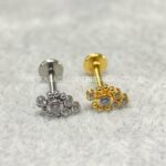 Labret Aço Rosca Interna Indiano Zircônias
