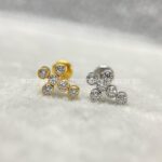 Labret Aço Rosca Interna Cruz Zircônias