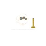 Labret Aço Rosca Interna Cluster Zircônias - Imagem 4