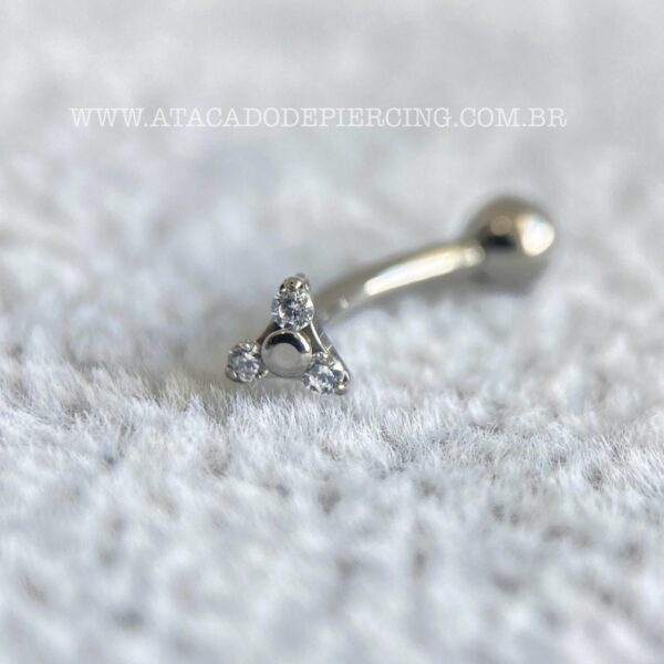 Minibarbell Curvo Titânio Rosca Interna Trinity Zircônias - Imagem 2