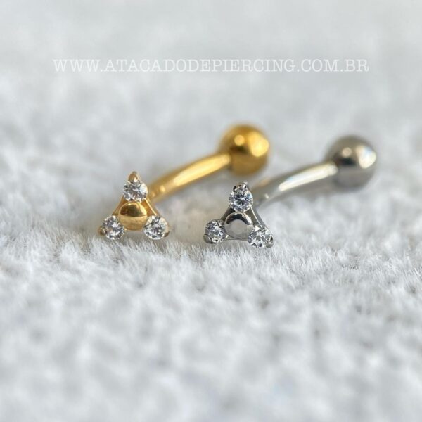 Minibarbell Curvo Titânio Rosca Interna Trinity Zircônias - Imagem 1