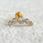 Labret Aço Rosca Interna Cluster Zircônias - Imagem 2