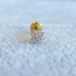 Labret Aço Rosca Interna Flor Zircônias - Imagem 3