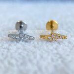 Labret Aço Rosca Interna Raio Zircônias