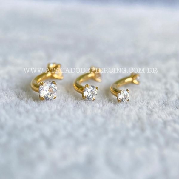 Minibarbell Curvo Aço 316L Rosca Interna Zircônia - Imagem 5