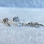 Labret Rosca Interna Titânio Rosa Zircônias - Imagem 3