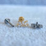 Labret Rosca Interna Titânio Cluster Zircônias - Imagem 2