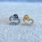 Labret Rosca Interna Titânio Coração Zircônias