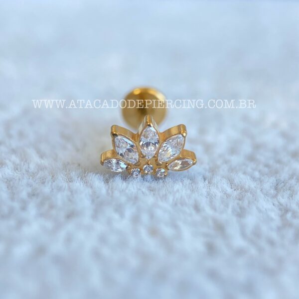 Labret Rosca Interna Titânio Cluster Zircônias - Imagem 3