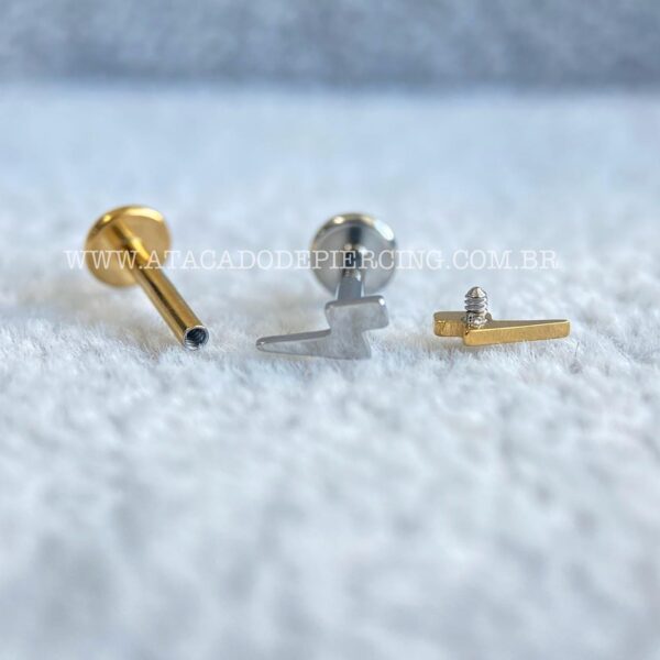 Labret Aço Rosca Interna Raio - Imagem 2