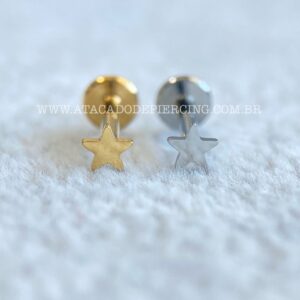 Labret Aço Rosca Interna Estrela