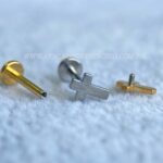 Labret Aço Rosca Interna Cruz - Imagem 3