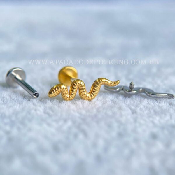 Labret Aço Rosca Interna Cobra - Imagem 3