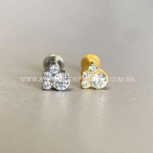 Labret Rosca Interna Titânio Zircônias - Imagem 1