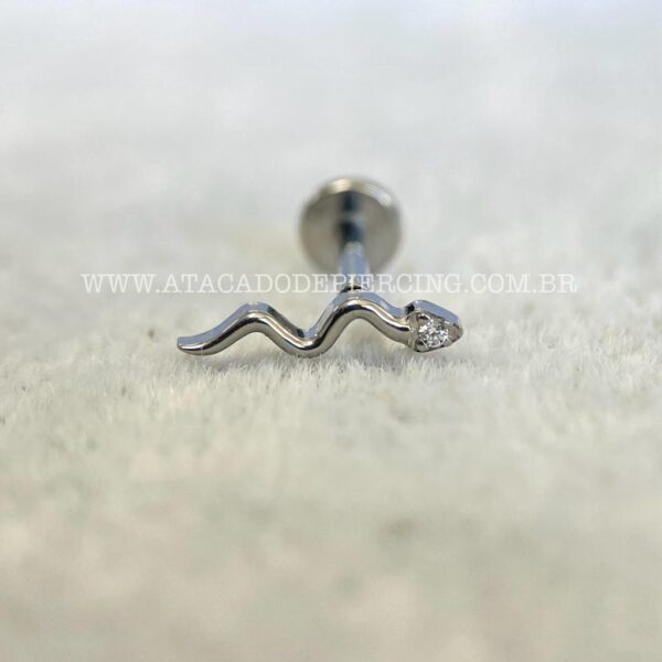 Labret Rosca Interna Titânio Cobra Zircônia - Imagem 4