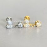 Labret Rosca Interna Titânio Pingente Zircônia - Imagem 4
