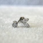 Labret Rosca Interna Titânio Pingente Zircônia - Imagem 5