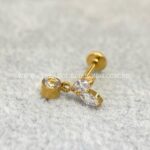 Labret Rosca Interna Titânio Pingente Zircônia - Imagem 6