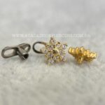 Kit Microdermal Titânio Topo Ouro 18K Flor Zircônias - Imagem 4