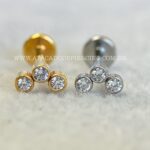 Labret Aço Rosca Interna Zircônias