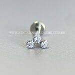Labret Aço Rosca Interna Zircônias - Imagem 5
