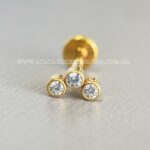Labret Aço Rosca Interna Zircônias - Imagem 4