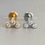 Labret Aço Rosca Interna Zircônias - Imagem 3
